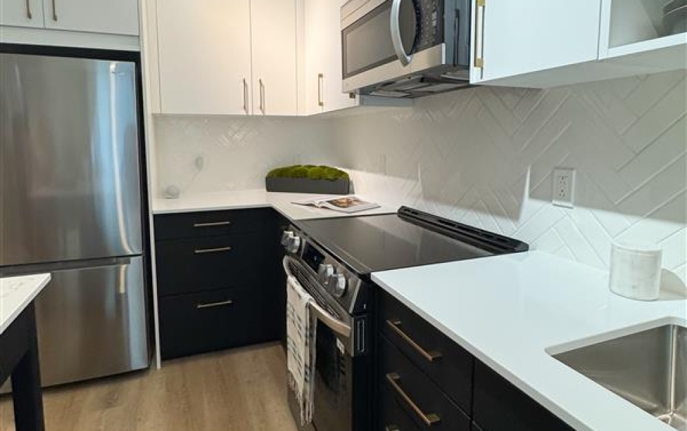 Downtown Bethesda luxury apartment with balcony and open-concept living